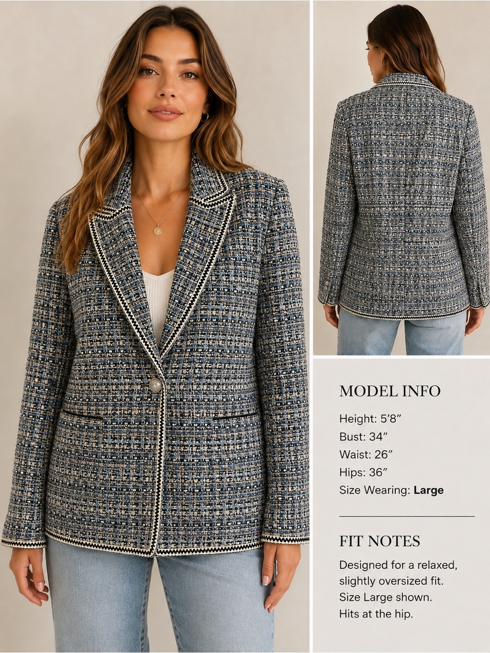 House of Harlow 1960 - Tweed Blazer